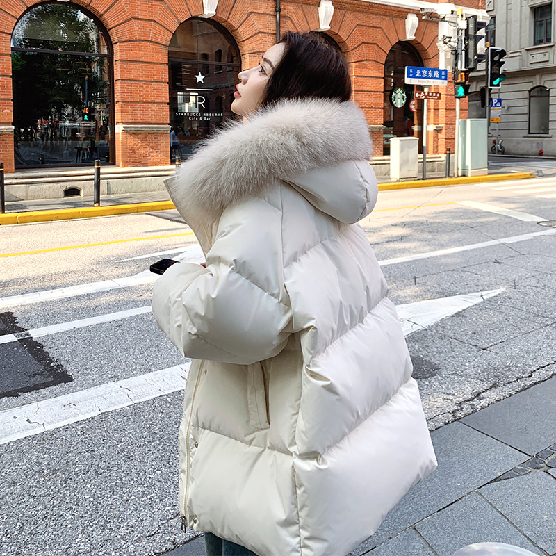 现货2025冬季新款90白鸭绒毛领羽绒服137-5059-P315-控478，女装羽绒服，浙宝137