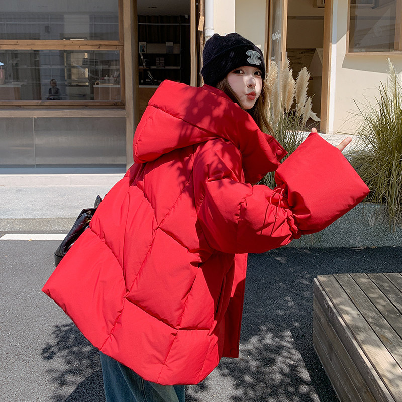 现货2025冬季新款90白鸭绒红色短款羽绒服137-5080-P310-控468,女装羽绒服,浙宝137