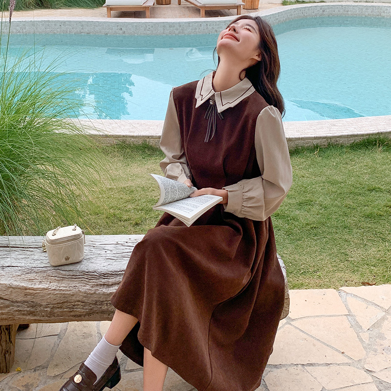 2025春季新款假两件连衣裙137-5010-P135-控198，商品下架区商品下架区，浙宝137