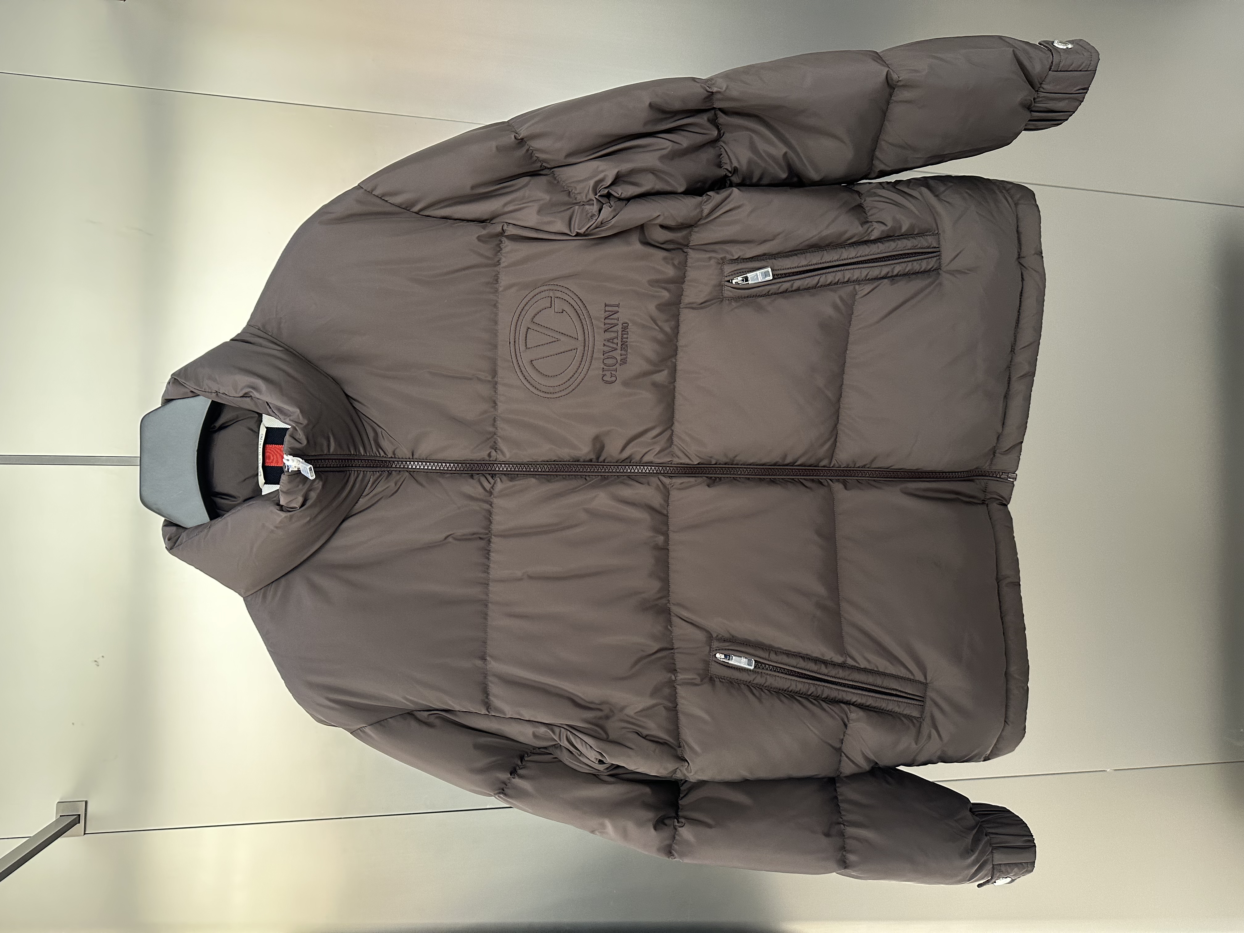 25秋冬GIOVANNI VALENTINO男羽绒服经典字母logo贴标立领羽绒服