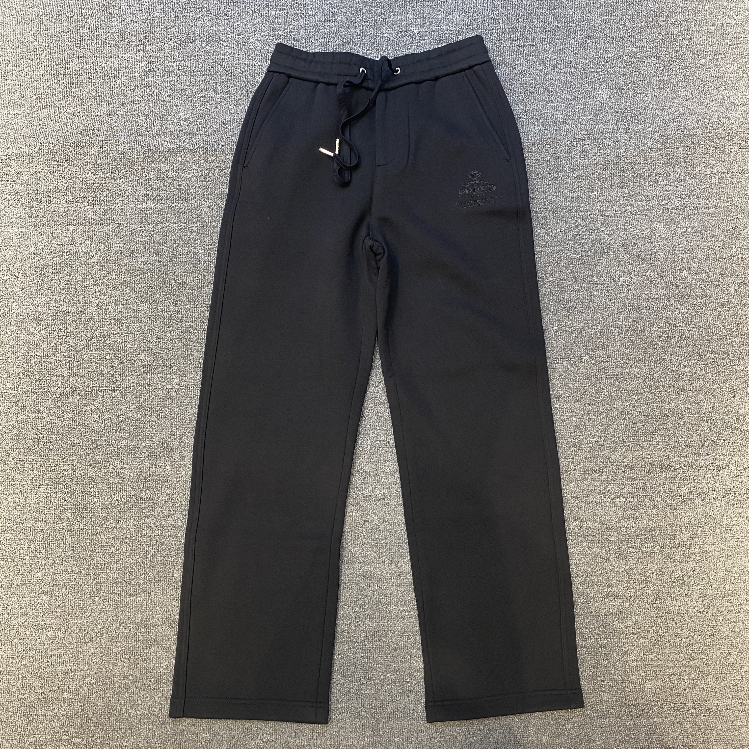 25秋冬PPRED男裤马里奥·普瑞德经典字母logo刺绣抓绒直筒休闲裤