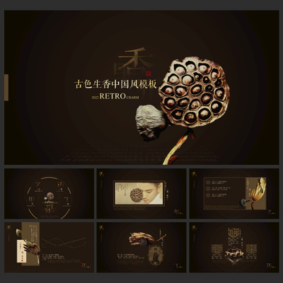 中国风ppt模板高端动态淡雅古风水墨极简风格ppt中国风代制作美化