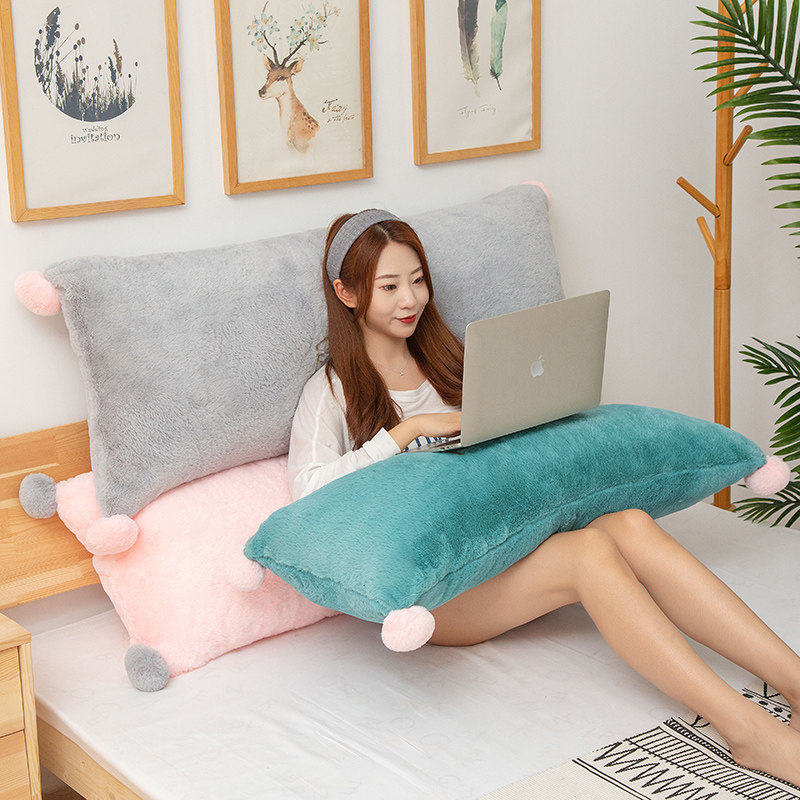 毛绒长条抱枕靠垫床上看书护腰靠枕沙发卧室装饰枕头,居家布艺,靠垫/抱枕,淘宝优惠券,粉丝福利购,淘宝优惠卷