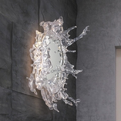 瑞水之镜壁灯设计师艺术玄关装 饰客厅氛围灯洗手间水花梳妆镜子灯