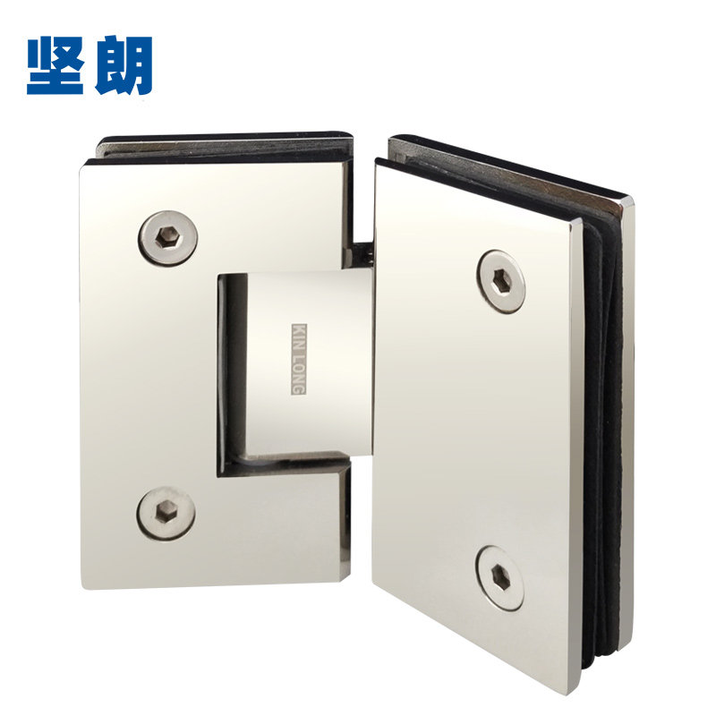 【坚朗】304不锈钢浴室夹135度玻璃门合页铰链淋浴房配件ww571104