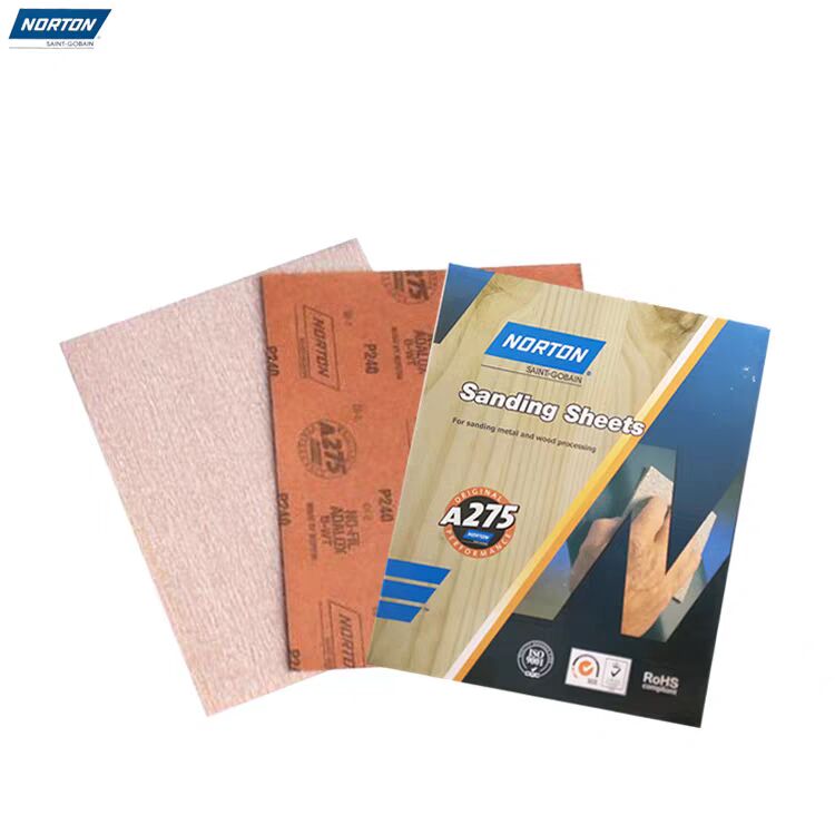 诺顿NORTON砂纸a275木工金属油漆干磨沙皮方形打磨抛光沙纸
