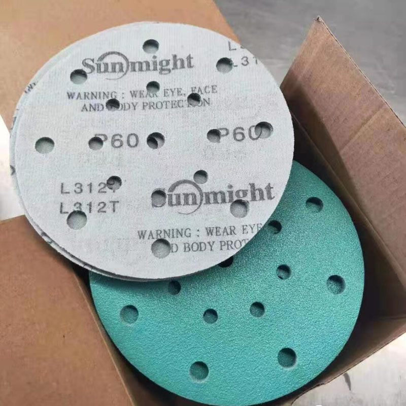 韩国太阳sunmight植绒砂纸5寸圆干磨砂纸6寸17孔汽车抛光打磨绿砂,标准件/零部件/工业耗材,砂纸,淘宝优惠券,粉丝福利购,淘宝优惠卷
