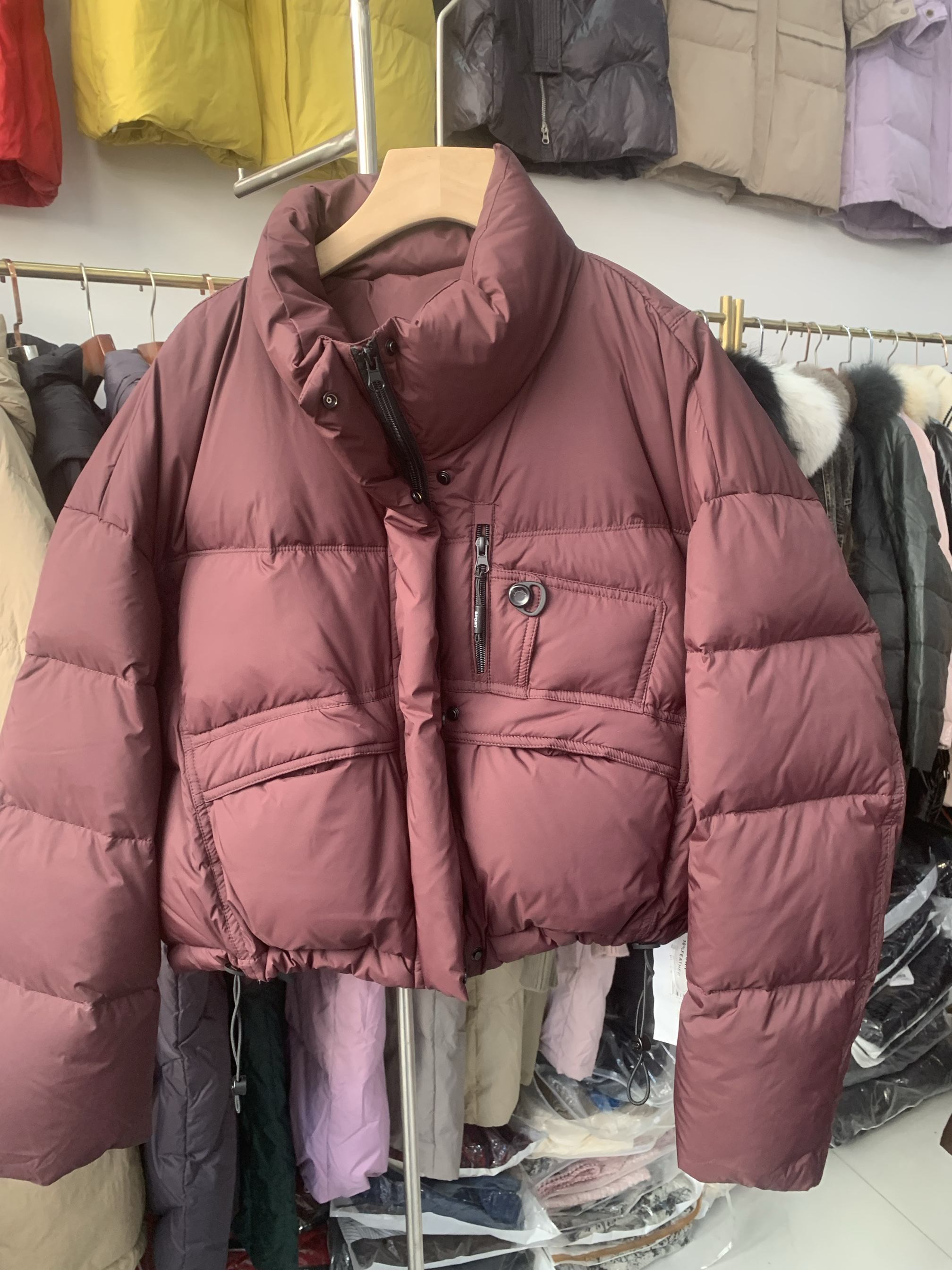2024冬季新款短款羽绒服女保暖立领简约高级好看白鸭绒小个子上衣
