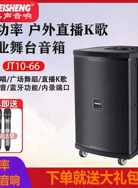 特美声JT10-66户外音响网红直播K歌演出乐器专用内置声卡蓝牙音箱
