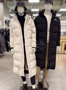 反季特价  EIDER韩国代购情侣男女长款连帽户外防水鸭绒羽绒服