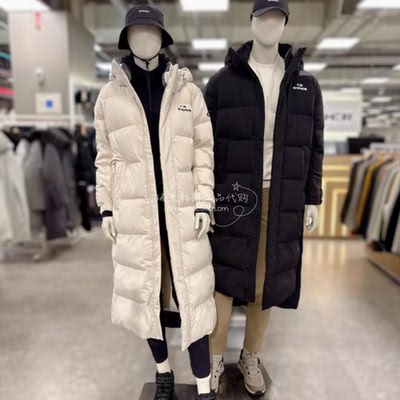 反季特价  EIDER韩国代购情侣男女长款连帽户外防水鸭绒羽绒服