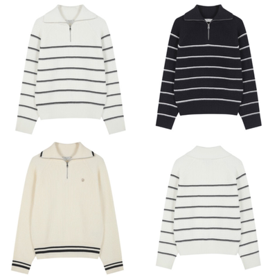 韩国正品代购 PROJECT M 25冬 女 套头半拉针织衫毛衣