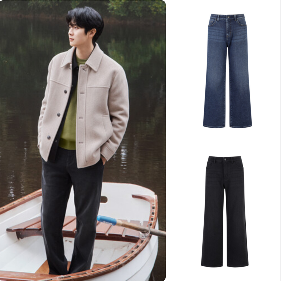 韩国正品代购 PROJECT M 25冬 男  休闲百搭牛仔裤直筒裤