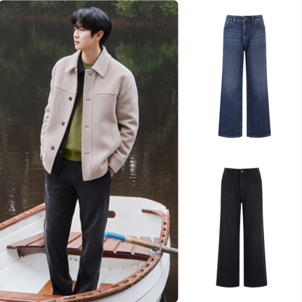 韩国正品代购 PROJECT M 25冬 男  休闲百搭牛仔裤直筒裤