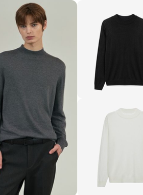 韩国正品代购Mind Bridge25冬男含羊绒修身半高领针织衫MZKT7122