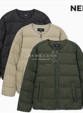 反季特价 韩国正品代购 NEPA耐葩 24冬 男款 圆领鹅绒羽绒服