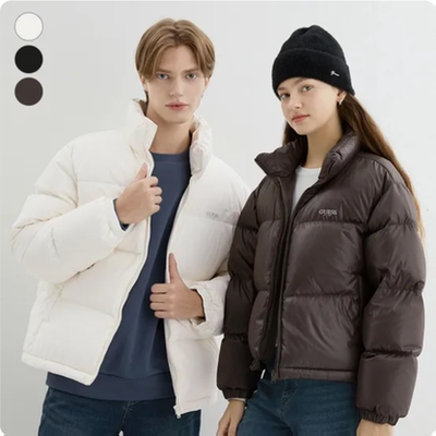 韩国正品代购 GUESS 25冬 男女情侣 休闲短款羽鸭绒羽绒服