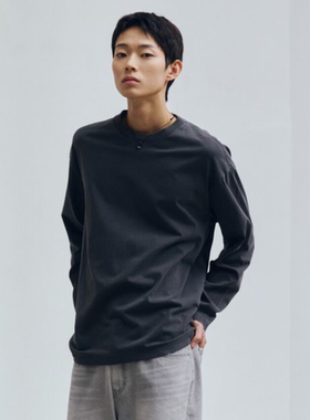 韩国正品代购Mind Bridge26春 男士长袖圆领T恤M1TS2150