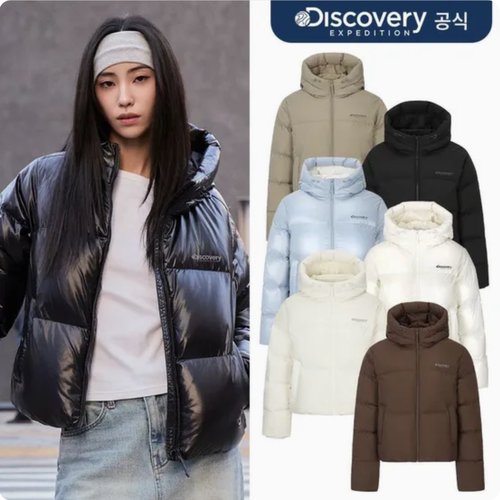 反季特价 韩国正品代购 DISCOVERY 25冬 女 防水鸭绒连帽羽绒服