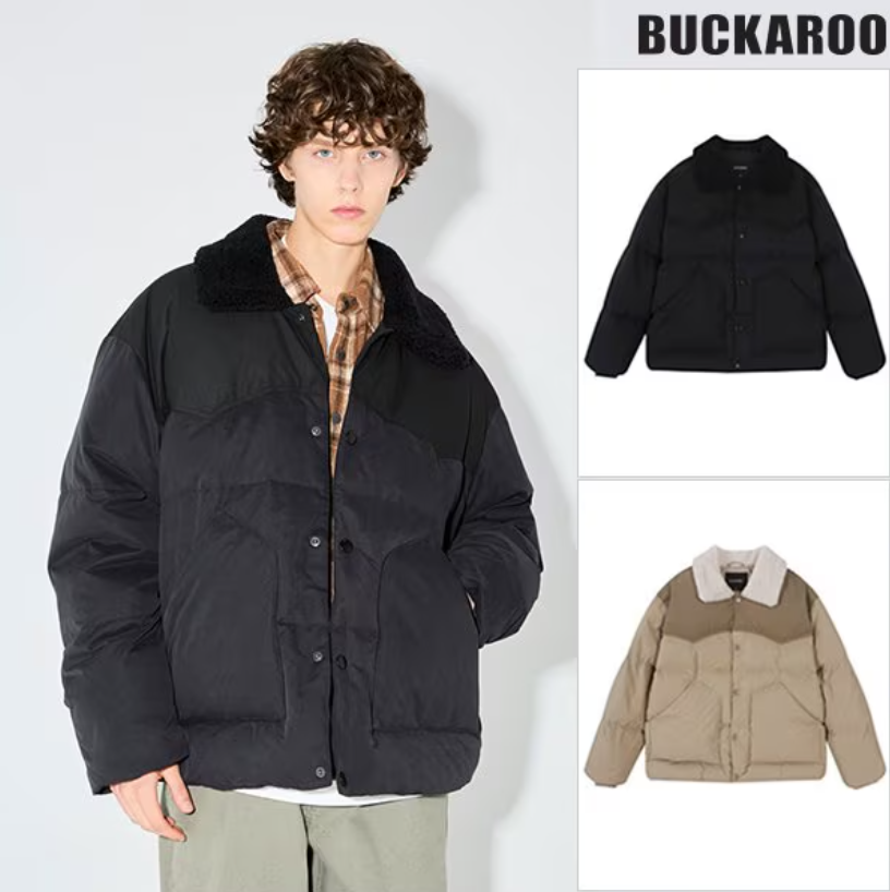 特价 韩国正品代购 BUCKAROO 24冬 男 翻领百搭短款羽绒服
