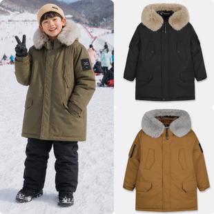 反季特价 韩国代购 NEPA耐葩 25冬 儿童 防水防风工装鹅绒羽绒服