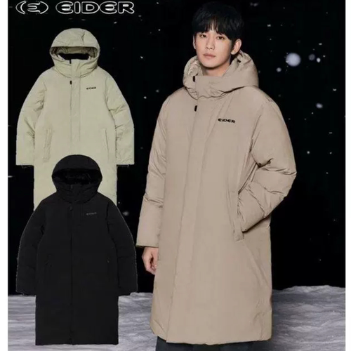 反季特价 韩国正品代购 eider 冬男防风防水加厚中长款鹅绒羽绒服