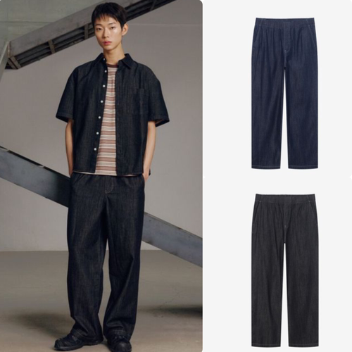 韩国正品代购 MindBridge 26夏 男士直筒阔腿牛仔裤M1DP3154