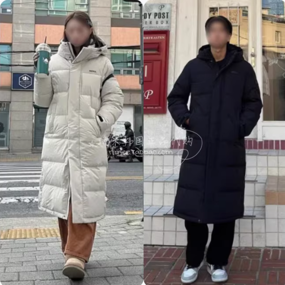 反季特价 韩国代购 NEPA耐葩 23冬 男女情侣长款加厚防水羽绒服