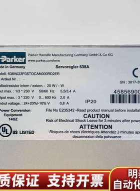 伺服驱动器638A023F0STOCAN000RD2ER    （S/N :3817-35316）.询