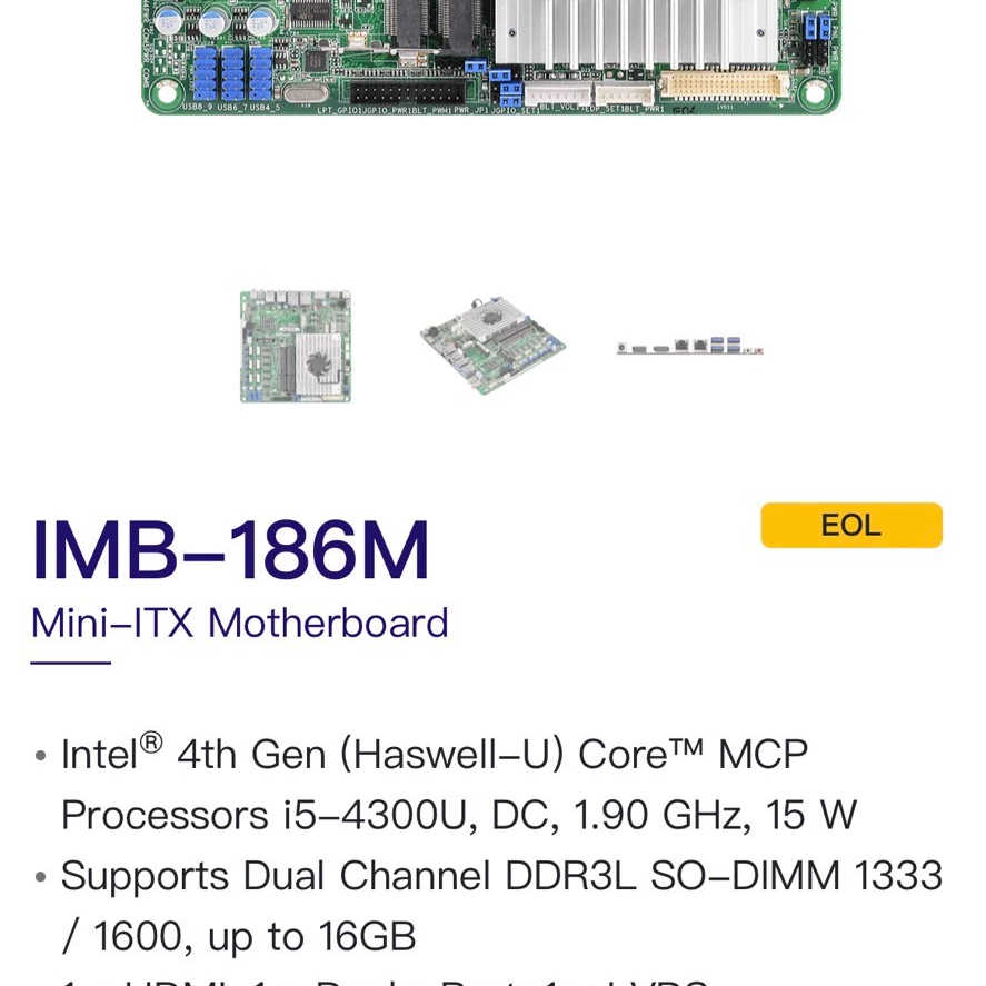 盒装，华擎 IBM-186M Rev.1.06工控主板，.询价