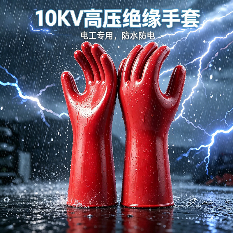 金朔安绝缘手套10kv电工专用橡胶高压带电工作国标认证防护手套