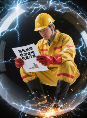 绝缘手套400v10/12/35kv橡胶带电作业超薄高低压电工专用防电手套