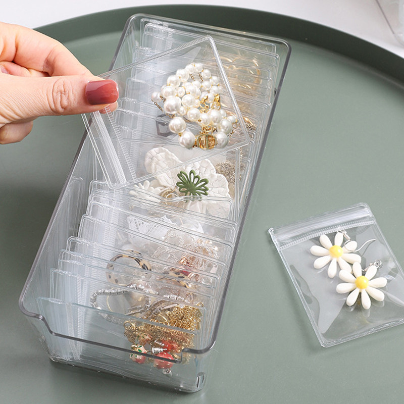 防氧化首饰盒耳环耳钉项链手饰品盒子便携耳饰戒指收纳袋pvc透明,收纳整理,首饰盒,淘宝优惠券,粉丝福利购,淘宝优惠卷