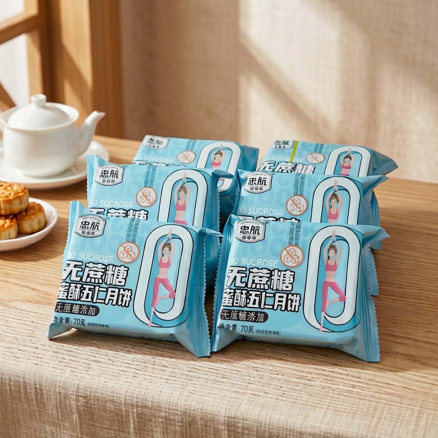 忠航蜜酥月饼五仁味黑芝麻味椒盐味多种口味月饼薄皮大馅中秋糕点