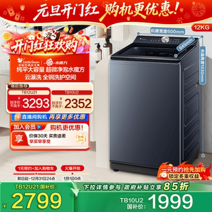 小天鹅水魔方家用全自动波轮12 10KG大容量变频洗脱一体洗衣机U2