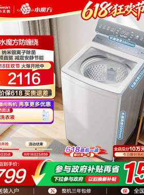 小天鹅12KG水魔方波轮全自动大容量变频洗脱一体洗衣机白色20DW
