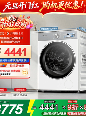 【纯平全嵌】小天鹅小乌梅3.0家用10KG全自动变频滚筒洗衣机E40W