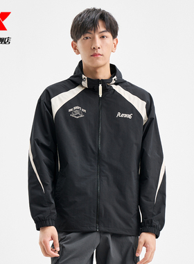 特步PLAYIN BIG双层风衣外套男款2025年秋季新款夹克975129150183