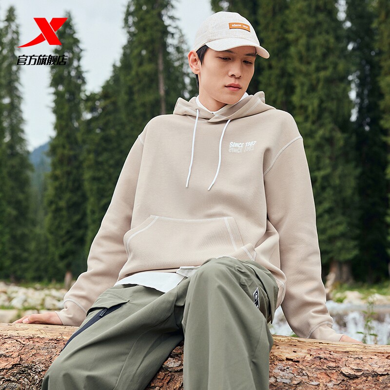 特步连帽卫衣男女25新款秋季情侣套头宽松长袖休闲百搭运动上衣,运动服/休闲服装,运动卫衣/套头衫,淘宝优惠券,粉丝福利购,淘宝优惠卷