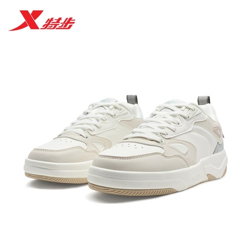 特步星轨板鞋2025冬季新款女士革面保暖休闲鞋厚底增高运动鞋女鞋