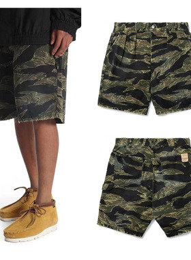 madboys MDNS 22SS 余文乐夏虎纹迷彩工装短裤日产破坏水洗日潮男