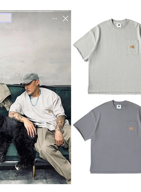 madboys 余文乐23 mdns OVERSIZE SWEAT TEE 纯色毛圈短袖T恤日潮