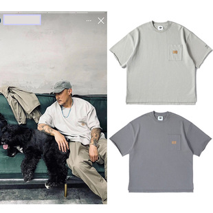 madboys 余文乐23 mdns OVERSIZE SWEAT TEE 纯色毛圈短袖T恤日潮