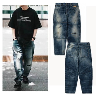 madboys22ss余文乐mdns铁道牛裤日产水洗破坏刀割补丁男日潮