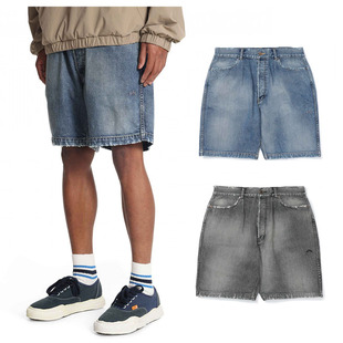 madboys 余文乐mdns22ss 日产 水洗破坏牛仔休闲短裤日潮宽松 男