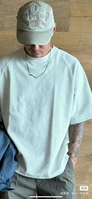 余文乐同款BLURHMS Rough Smooth Thermal华夫格小领口短袖T恤