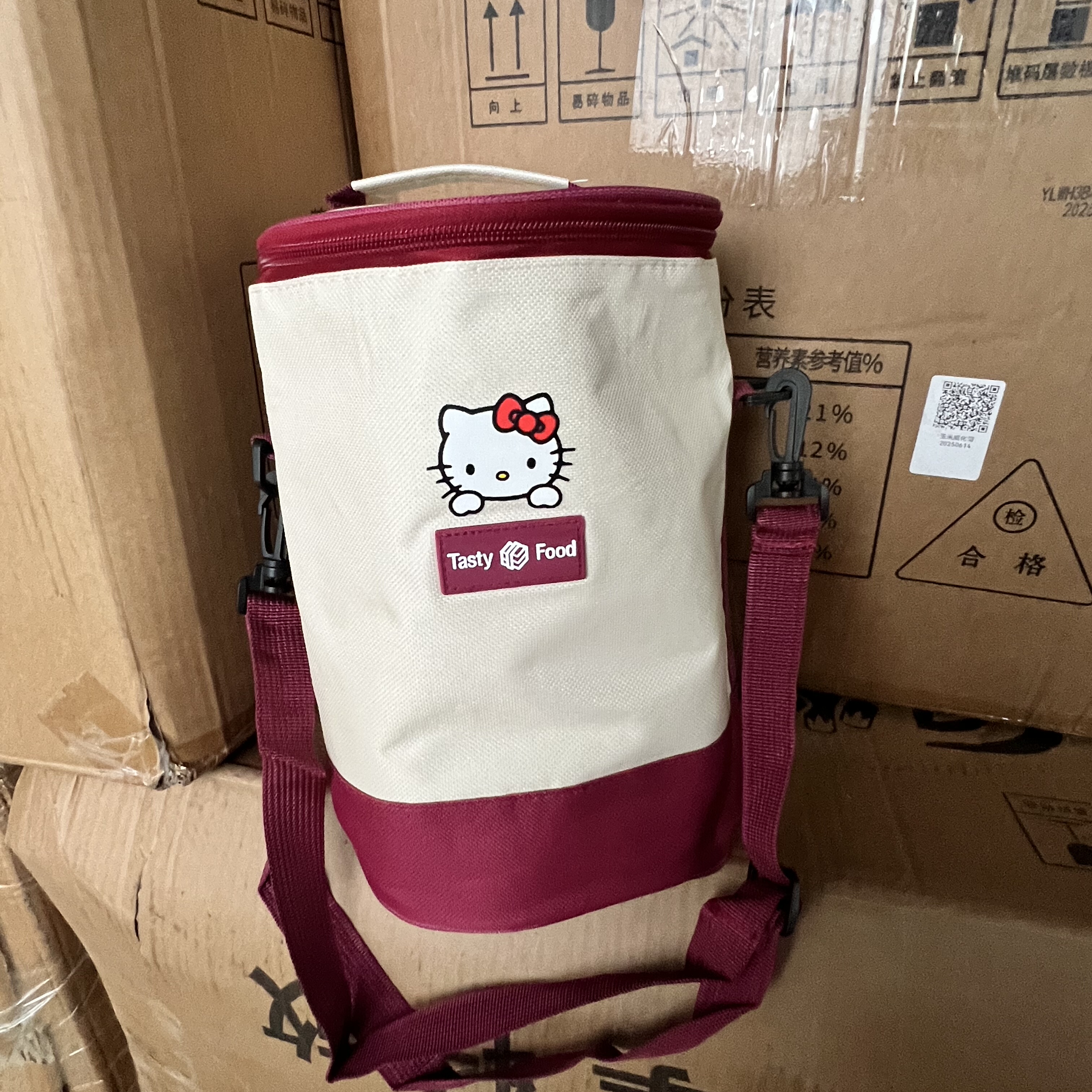 保温包单肩圆形饭盒包手提斜挎