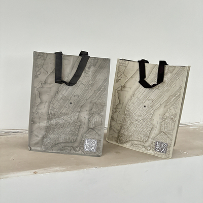 时尚韩式印花手提编织袋