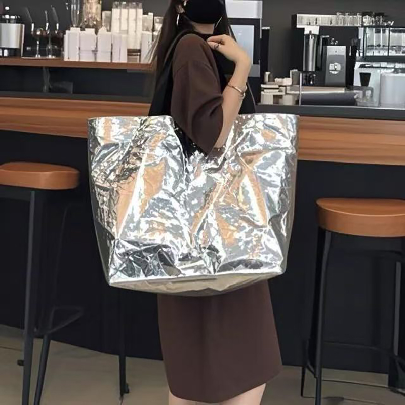 单肩编织袋大容量购物袋收纳袋