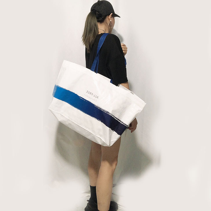 出口大容量编织环保袋单肩防水